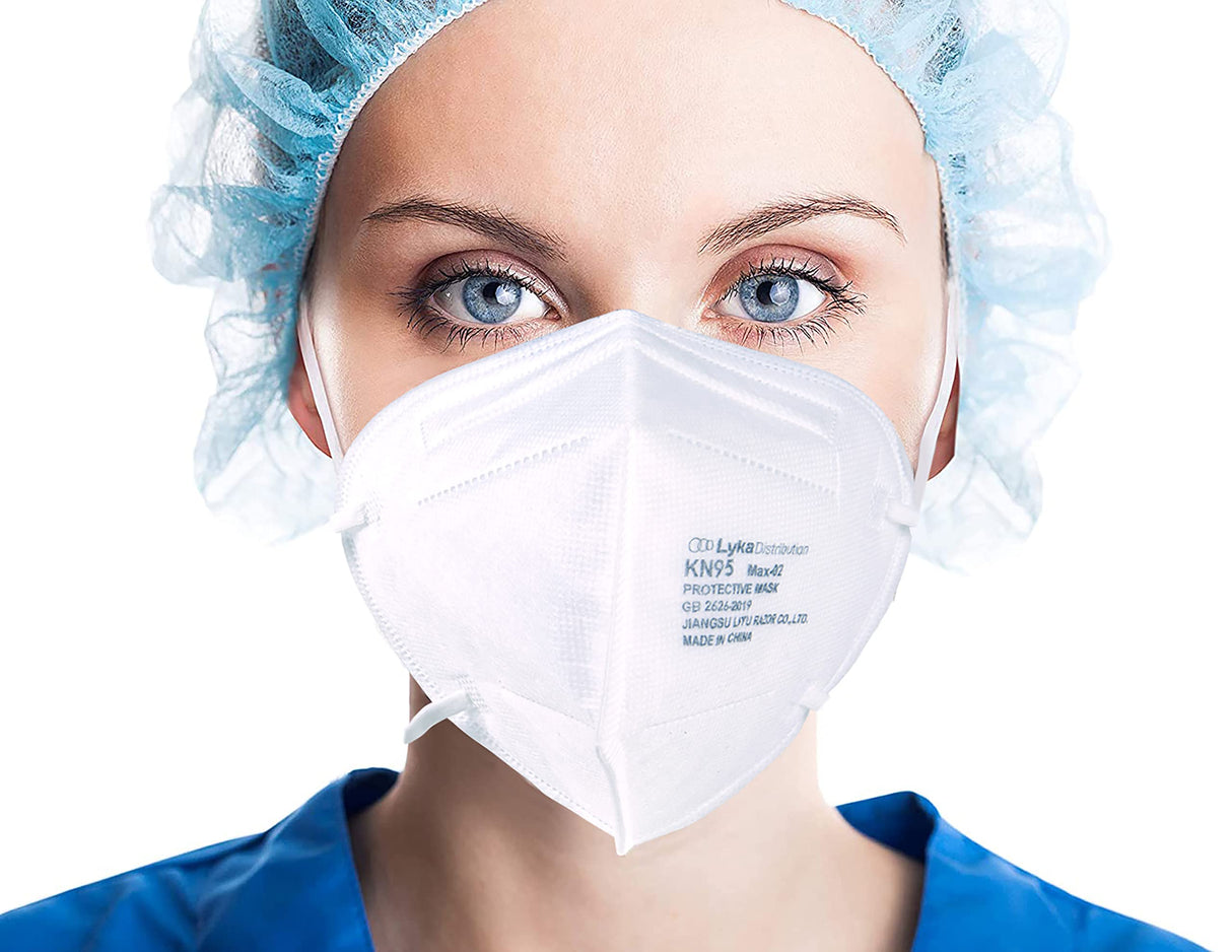 50 Pack White KN95 Face Masks for Adults and Kids - Kn95 Facemask Disposable - 5 Layer Breathable Face Mask for Dust Protection - Comfortable Elastic Ear Loop - Men & Women Every Day Non Medical Use