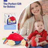 hahaland Baby Toys 6+ 12-18 Months - Crawling Musical Dancing Walking Moving Bouncing Learning Crab Tummy Time Toy Sensory Toddler Toys for 1-3 Year Old Christmas Birthday Gifts Stocking Stuffers
