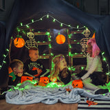 JMEXSUSS Connectable 100 LED Green Halloween Lights, 8 Modes Plug-in Green Christmas Lights Indoor, 33ft Clear Wire Twinkle String Light Outdoor for Halloween Christmas Tree Xmas Decor