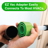 EZVAC - AC Drain Line Cleaner Adapter Evacuates & Unclog AC Drain Line - HVAC to PVC AC Drain Line Cleaner Tool - Universal Fit AC Drain Line Unclogger - AC Drain Line Cleaning Tool - Clear Visibility