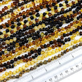 Baltic Amber Necklace - 12.5", Polished Beads, Cognac Color