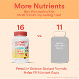 SmartyPants Kids Multivitamin Gummies, Sugar Free: Omega 3 (ALA), Vitamin D3, C, Vitamin B12, B6, A, K & Zinc for Immune Support, Biotin, Erythritol Free, Strawberry Banana, 44 Count (22 Day Supply)