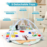 BLF FUN Sensory Baby Play Mat, Montessori Inspired Play Gym Mat for Infants, Machine Washable Activity Mat, Christmas Birthday Gifts for Toddlers 0-6-12-18 Months