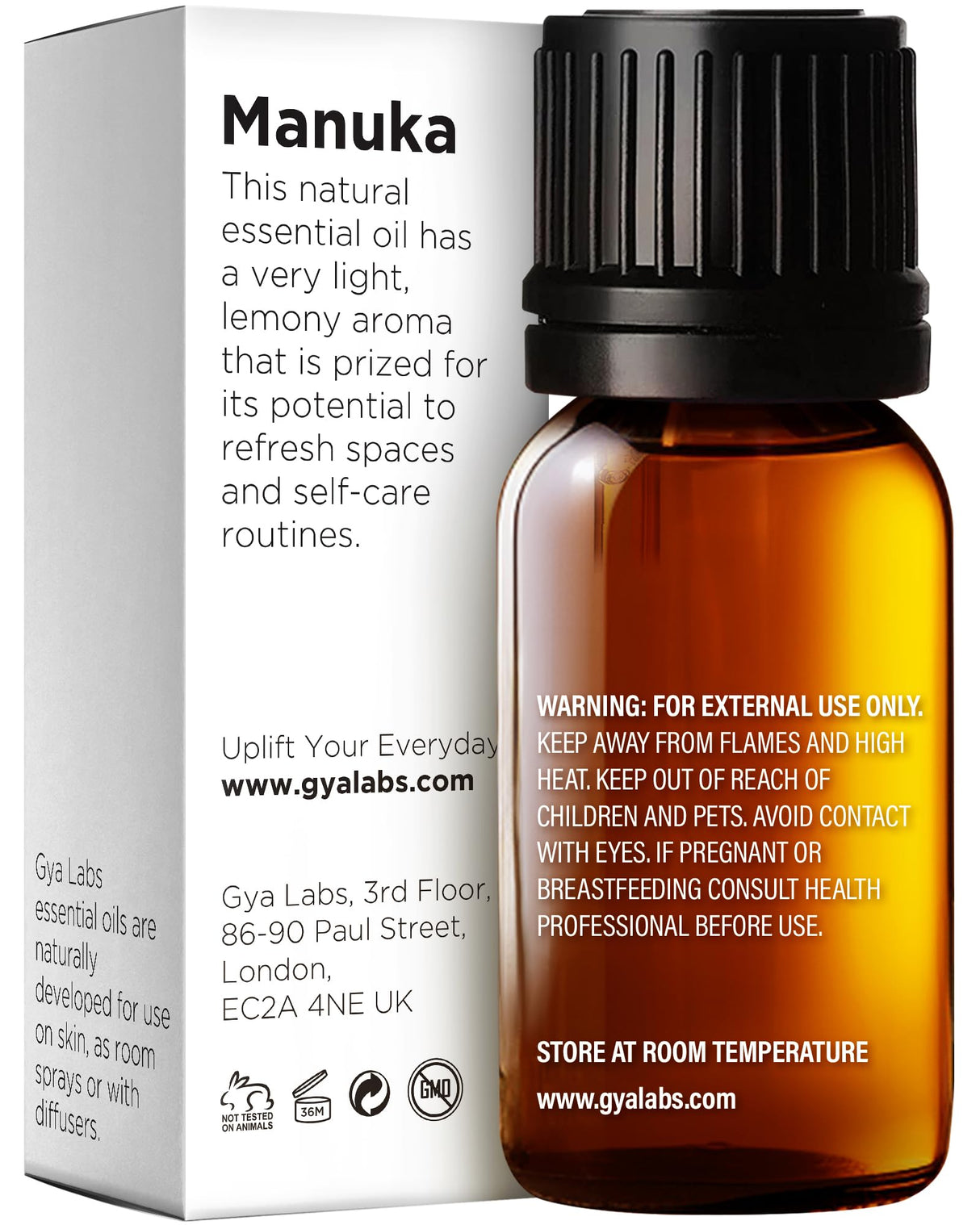 Gya Labs Manuka Essential Oil for Skin - 0.34 Fl Oz - 100% Pure Natural Manuka Oils for Skin, Nails, Candle Making & Aromatherapy - Herbaceous & Earthy Scent