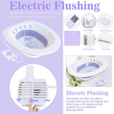 Electric Sitz Bath, Sitz Bath for Hemorrhoids, Sitz Bath for Toilet Seat, Sits Bath Kit for Women, for Soothes Hemorrhoids & Perineum, Automatic Flushing