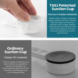 TAILI 4 Pack Powerful Suction Cup Shower Hooks for Towel, Loofah, 360° Rotatable Damage-free Hanging Versatile Wall Hooks for Inside Bathroom, Decoration, Removable Suction Holders, Easy to Use, Clear