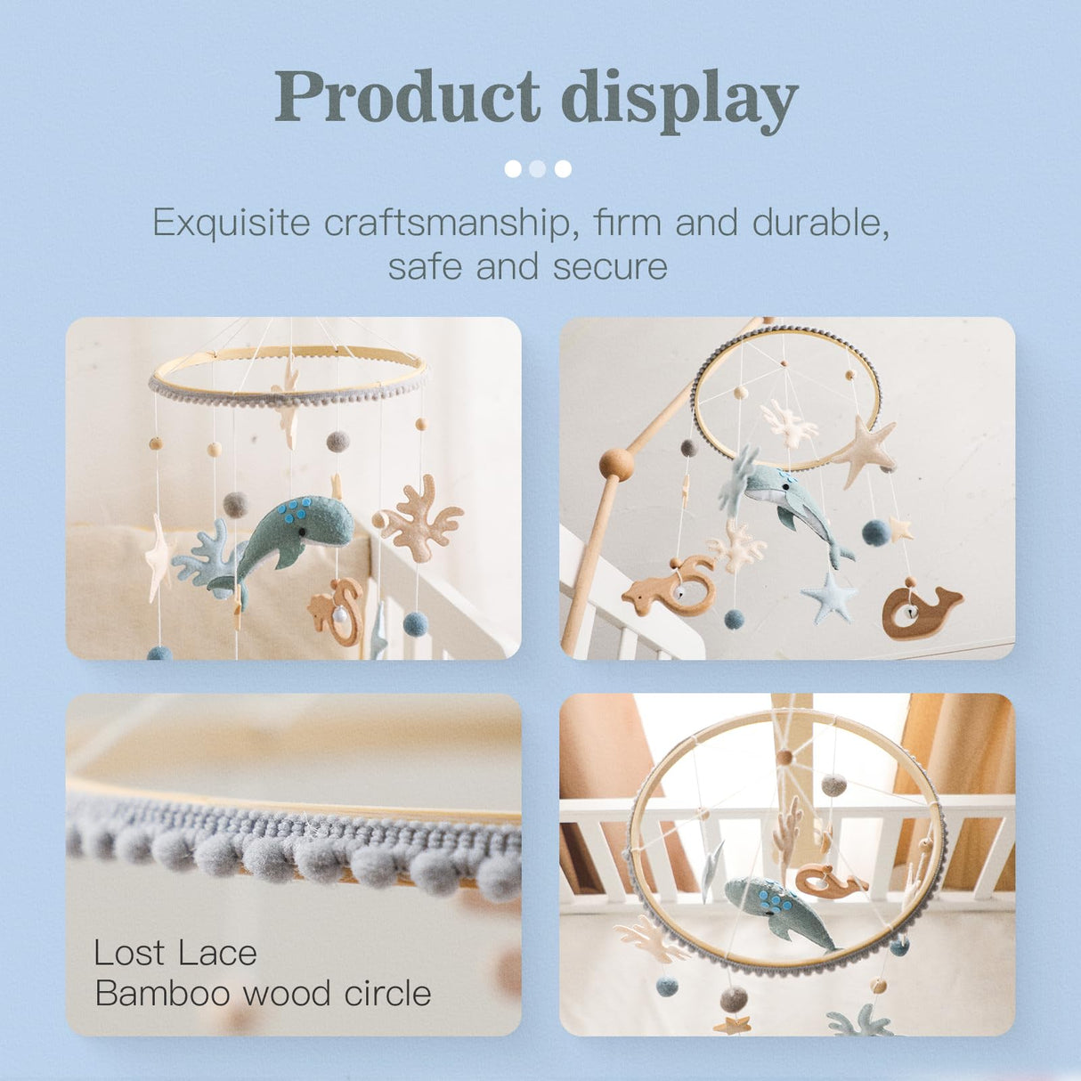 let's make Crib Mobile for Baby Boys Girls Ocean Whale Nursery Mobile Gender Neutral Baby Mobile Handmade Ceiling Mobile Best Gifts for Christmas Birthday Baby Shower