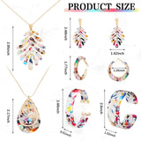 Highergo 8 Pcs Jewelry Sets Women Necklace Earrings Bracelet,Colorful