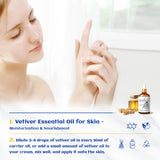 HIQILI 100ML Vetiver Essential Oil, 100% Pure Natural for Diffuser Calm and Relation- 3.38 Fl Oz