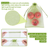 Kikhope 50 Pcs Fruit Protection Bags, 9.5x13.5 inch Garden Netting Bags