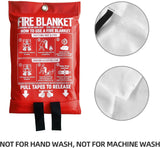 WUERLI Fire Blanket, 47" x 71",Fiberglass Fire Blanket for Camping and Fire Fighting Shelters