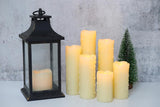 DRomance Flameless Flickering Candles Battery Operated with Remote and Timer, Set of 6 Dripping Wax LED Pillar Candles Halloween Christmas Holiday Indoor Decor(Ivory, 2.2 x 4-9 Inches)