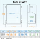 TICONN Outdoor Electrical Box Waterproof, Junction Box IP67 ABS Plastic Enclosure with Hinged Cover with Mounting Plate, Wall Brackets, Cable Glands (Clear, 8.7"x6.7"x4.3")