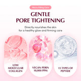 EQQUALBERRY Collagen Pore-Tight Up Mask - PDRN & Low Molecular Collagen for Pore Minimizing and Firming | Korean Collagen Face Mask for Glass Skin, 4 Sheets, 1.01 OZ.