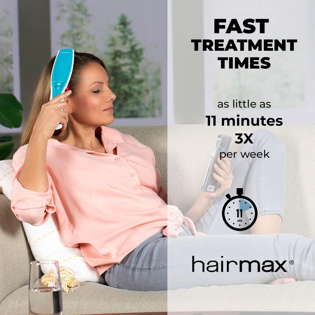 Hairmax Ultima 9 Classic LaserComb -(FDA Cleared) Laser Hair Regrowth Treatment Device for Men & Women - Reverses Thinning Hair Loss - Red Light Therapy to Stimulate Hair Growth - Cordless Design