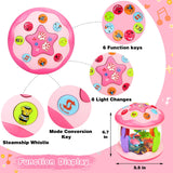 Baby Girl Toys 0-6 Months: Musical Light Up Tummy Time Ocean Rotating Toy