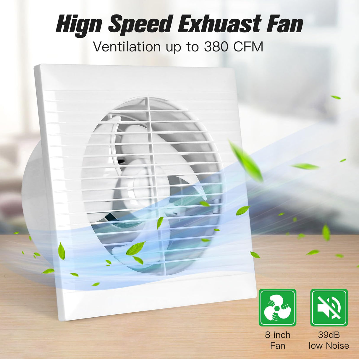 blessny Solar Powered Exhaust fan, 25W Solar Panel + 8" Ventilation Vent Fan for Outside Greenhouse, Chicken Coop, Shed, Pet House