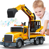 Bstoyder Kids Toys for 3 4 5 6 7 8 Years Old Boys, Large Excavator Truck Toy with Lights, Sounds, Toddler Friction Powered Truck Vehicle Toy for Boys Girls Christmas Birthday Gifts
