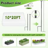 8 Pack 2.7ft Metal Garden Netting Covers Kit for Raised Beds