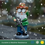 Elegondrar Funny Garden Gnomes Statue Outdoor Decor, Solar Telescope Gnome Decorations for Yard, Lawn, Patio, Porch, Christmas Birthday Housewaming Gifts for Dad, Men, Husband, 10.6 Inch, Resin