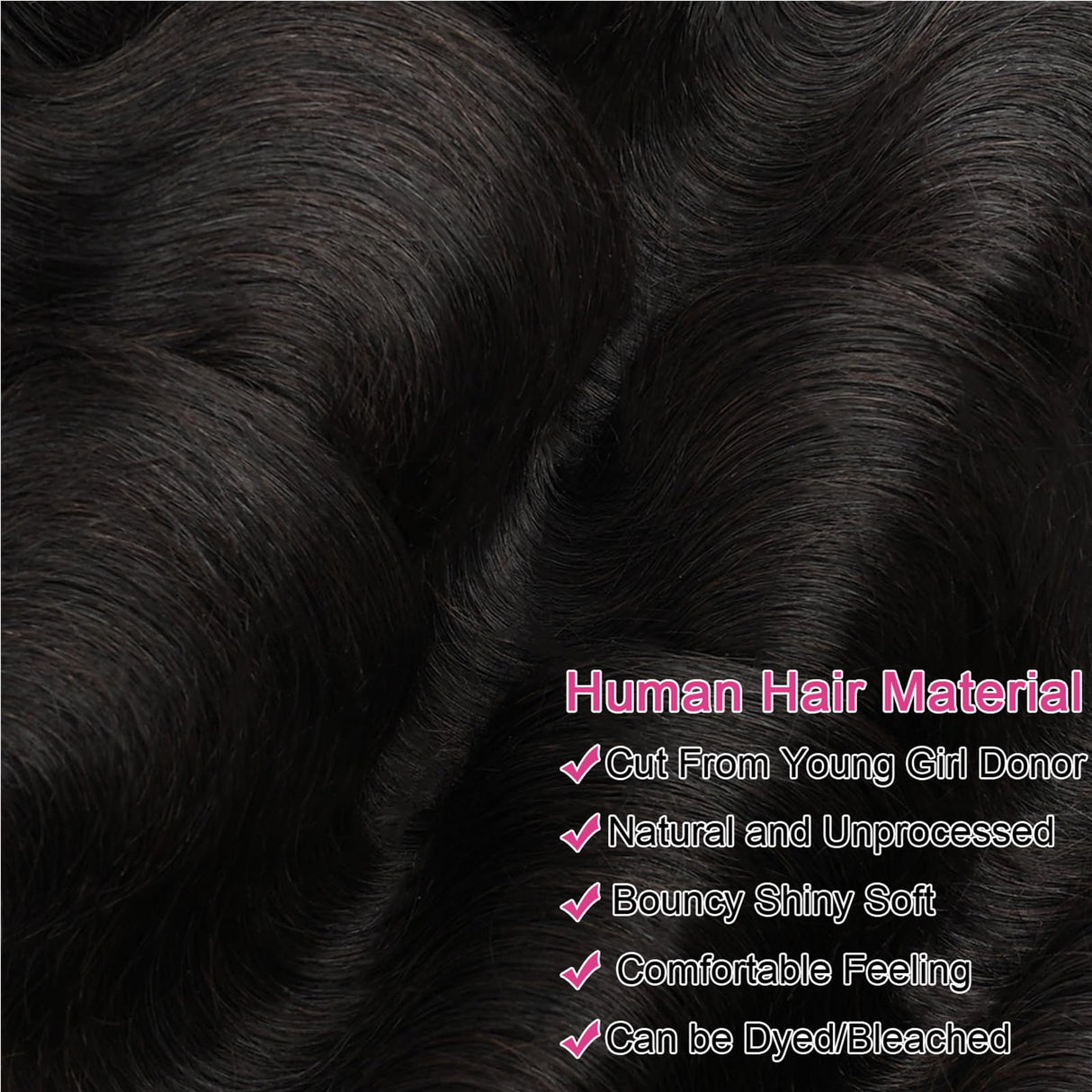 12A Body Wave Bundles Human Hair 16 18 20 Inch 100% Unprocessed Raw Human Hair Bundles Body Weave 3 Bundles Remy Virgin Hair Bundles Natural Black Color