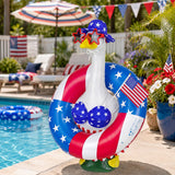 Ueyben 4th of July Bikini Porch Goose Outfit, Summer Patriotic Goose Outfit Independence Memorial Day Geese Clothes Costume for 23" Lawn Cement Plastic Geese Statue for Outdoor Garden Patio Yard Decor