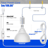 Barrina Hanging Grow Lights for Indoor Plants, 25W Full Spectrum, with Timer and 16.4FT Power Cord, Pendant Plant Lights for Indoor Growing, Large Tall Plant, Garden, Flowers, Greenhouse