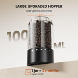 Electric Salt and Pepper Grinder Set - Rechargeable Automatic Salt and Pepper Shakers, Kitchen Appliances with External Adjustable Coarseness, Large Capacity, Housewarming Birthday Gifts for Women Men