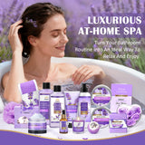 Gift for Women, Spa Gift Baskets for Women - 17pcs Lavender Sets with Body Lotion, Bubble Bath, Relaxing Bath Sets, Birthday Christmas Gifts for Her, Spa Kit for Mom Wife Sister Friend