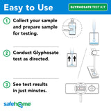 Safe Home DIY Glyphosate Test Kit - Detect Toxic Herbicide in Water, Soil, Fruits, Vegetables, and More - 5 Minute Test to 200 PPB - (1 Pack)
