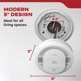 Kidde Smoke Detector, Hardwired with AA Battery Backup, Interconnectable, LED Warning Lights, 85 dB Alarm, 5-inches, 20SAR, 1 Pack