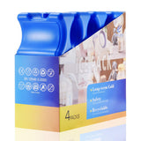 Cold Freezer Cool Ice Packs Double Sided Contoured Reusable Long Lasting for Breast Milk Baby Bottles Cool Storage Insulated Bags, Lunch Box Soda Beer Can Coolers(600g,Set of 4)