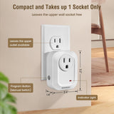 SURAIELEC Wireless Wall Switch Remote Control Outlet, No Wiring, 100ft RF Range, Pre-Programmed, Expandable Wireless Light Switches for Plug in Pendant Light, Lamp (2 Wall Switches and 1 Receiver)