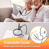 IMICHI Magnifier with Light Hands Free for Reading, 5.1 Inch 6X Magnifying Glass for Reading, Neck-Worn Large Magnifier for Seniors, Useful Gifts Perfect for Reading, Sewing, Cross-Stitching