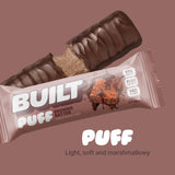 Built Bar, Puff Protein Bars, Brownie Batter Puff, 17g Protein Snacks, On-The-Go Bars, Only 140 Calories, 6g Sugar, Collagen, Gluten Free, 12 Count
