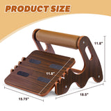 Spacocld Foot Rest for Under Desk at Work- Adjustable Rocking Foot Stool with 3 Height Positions and Soft Crossbar, Ergonomic Wooden Footrest with Anti-Slip Surface for Home, Office