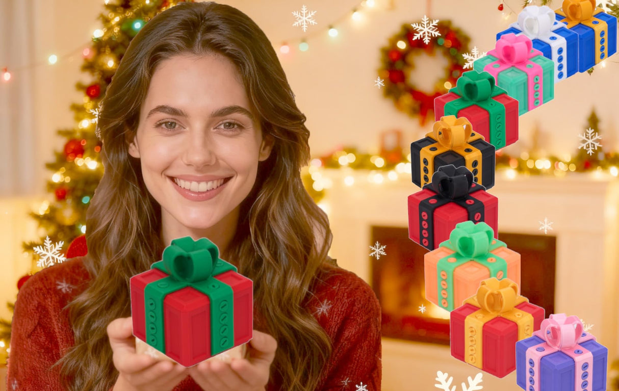 JASSBOOY Annoying Gift Box with Screws, Finger in Annoying Box Funny Prank Gag Gift for Christmas Halloween, Office Joke