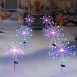 SolarEra Solar Garden Firework Lights Outdoor Waterproof 6 Pack, 120 LED Sparklers, Colorful, for Patio, Backyard, Sidewalk, Christmas, Parties