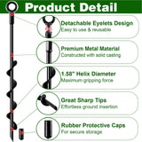 Fabulas Ground Anchors Screw in, 18 Inch 4 Pack Spiral Swing Set Trampoline Earth Anchor Heavy Duty Metal Auger Stakes Kit for Shed Tent Tree Dog High Wind Carports Camping Mobile Home Greenhouse