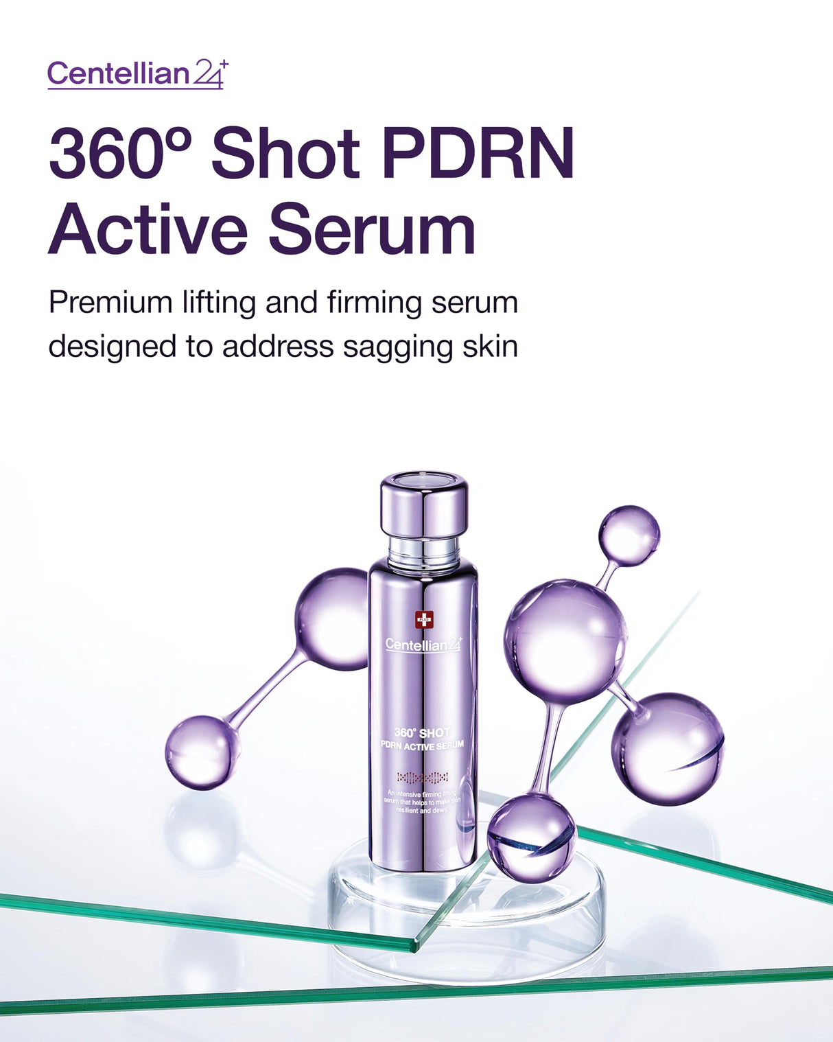 Centellian 24 360º Shot PDRN Active Serum (1.69fl oz) - Intense Hydration & Skin Firming Serum for a Youthful Appearance, Korean Skin Care. PDRN, Ribbon Collagen & Hyaluronic Acid
