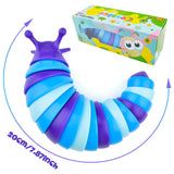 Cevioce Sensory Slug Fidget Toys,Fidget Slug Toys for Adults & Kids Party Favors,4 PCS Cute Autism Sensory Toys for Autistic Children,Toddler Toys Age 3+,Travel Toys for 3+ Year Old（A）