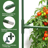 Wikdey Tomato Cages for Garden&Pots, 2 Pack 50" Plant Support Trellis for Tomatoes, Cucumbers, Beans | Heavy-Duty Steel with Rust-Proof Coating | Garden Stakes for Outdoor Indoor Plants