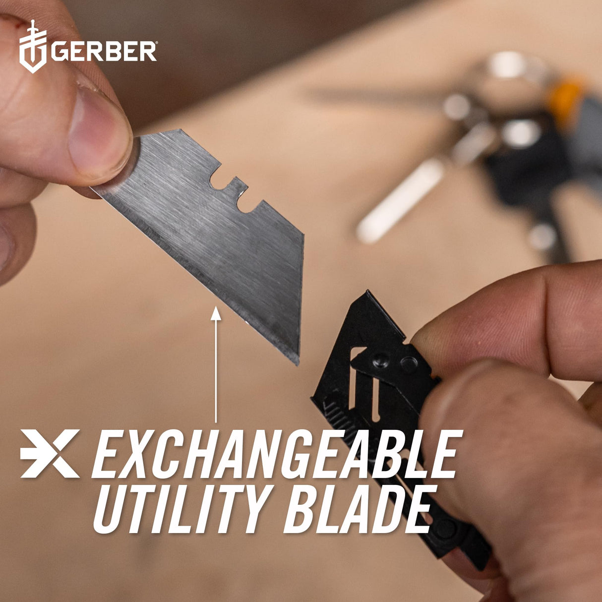 Gerber Gear EAB Utility Knife, Clips to Pocket or Keychain with Replaceable Razor Blade for Everyday Carry, EDC Gear with Box Cutter Retractable, Slim Black