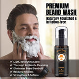 XIKEZAN Beard Kit for Men Grooming & Care w/Beard Conditioner, Wash, Oil, Balm, Brush, Comb,Fathers Birthday Valentines Gifts for Men Him Dad Husband Boyfriend Christmas Stocking Stuffers
