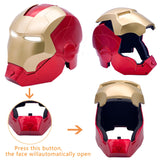 Open/Close Wearable Helmet with Eyes Glowing for Kids and Teens Mask Costume and Role-Play Dress Up, Ideal for Birthdays, Christmas, Halloween(Child Size)