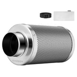 VIVOSUN 4" Carbon Filter & Pre-Filter 223 CFM for Inline Fan, Silver