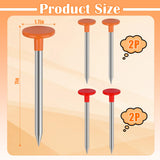 Larbeti 4Pcs Low Profile Survey Stakes, Heavy Duty Survey Marker Stakes