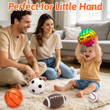 Qirptey 5 Pack Sports Balls Set for Boy Outdoor Kids Toys with Bag & Pump