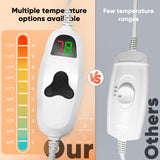 greenoak Heated Blanket Electric Throw 50"X60", Heating Blanket with 10 Heat Levels 8 Hours Auto-Off,Fleece Soft Christmas Blanket,Birthday Gifts for Women Mom, Coral Pink