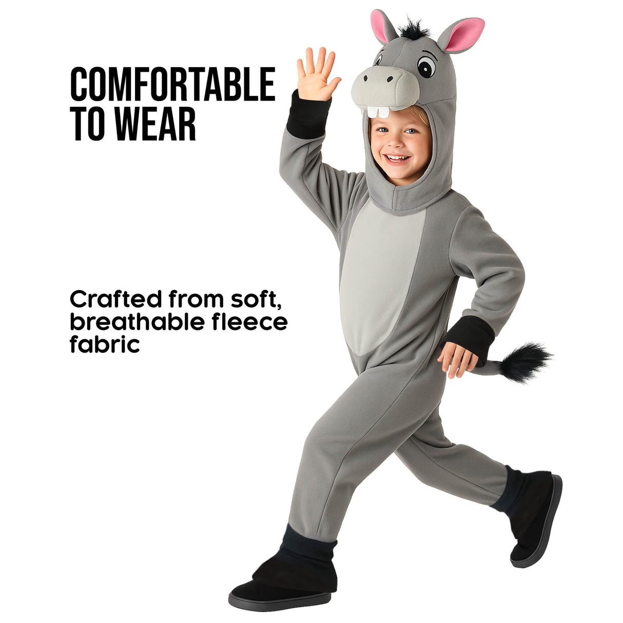 Morph Donkey Costume Kids Donkey Jumpsuit Kids Animal Halloween Costumes Toddler Nativity Christmas Animal Costume S (4-6Y)